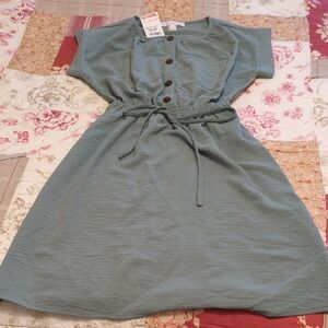 Monteau Casual Kids Dress in Teal